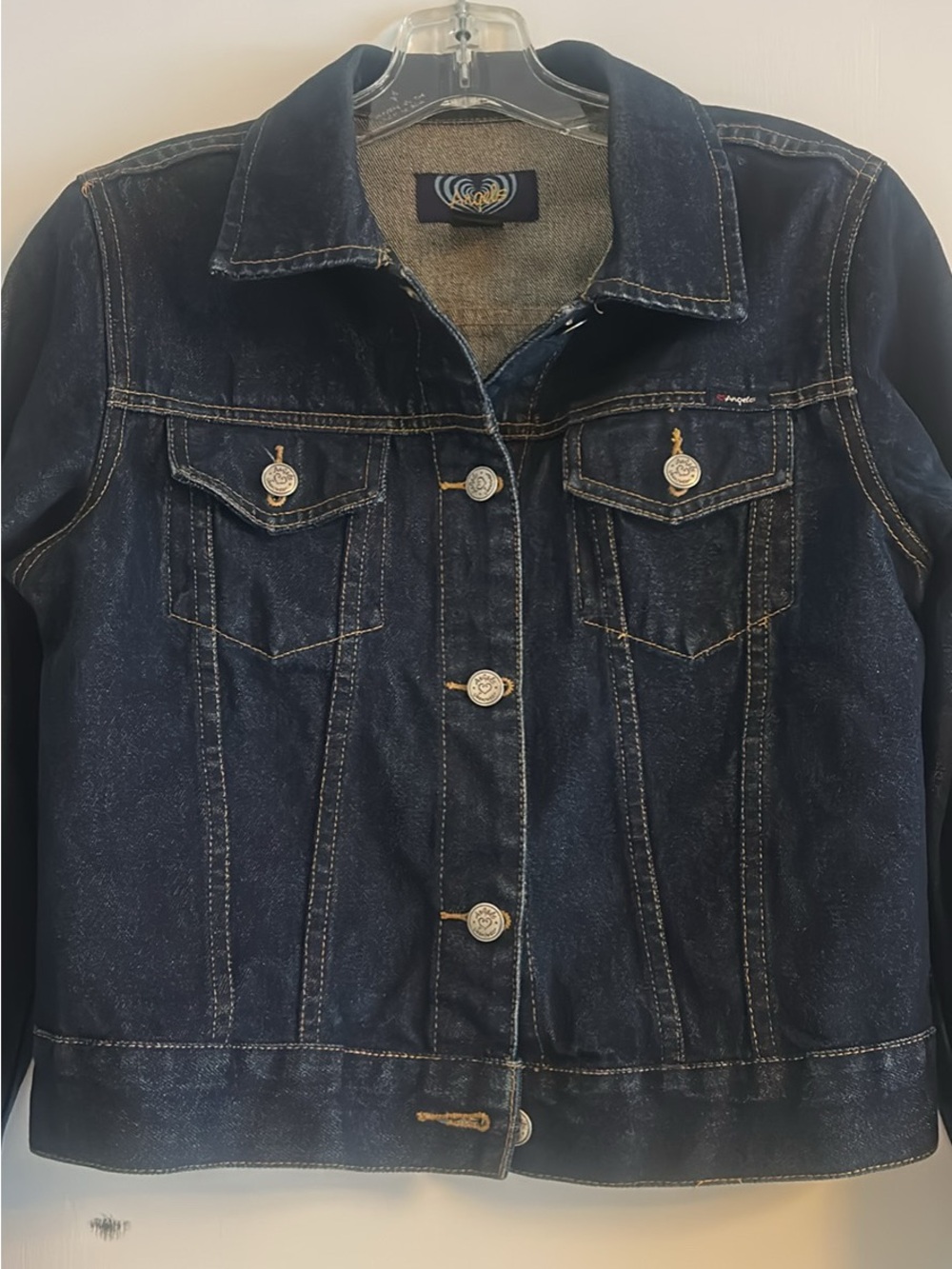 Pristine 90s vintage Denim Jacket with Contrast Stitching